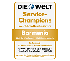 Die Barmenia gehört zu den Service-Champions 2021.
